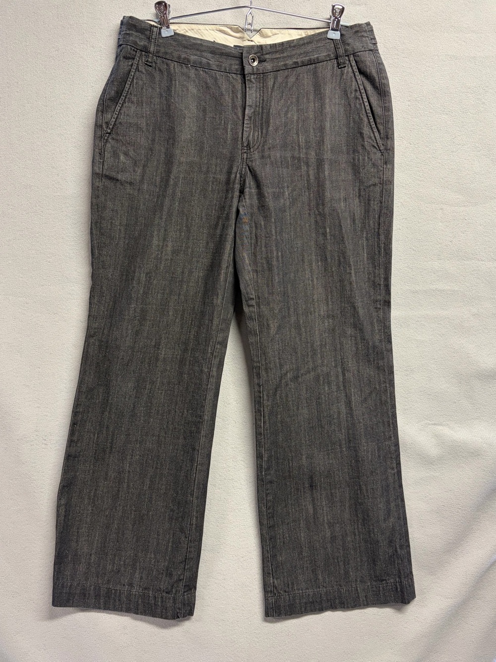 Banana Republic Women’s Wide-Leg Gray Jeans 100% Cotton size 10